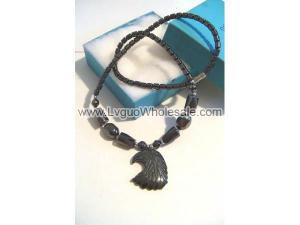 Hematite Stone Egle Pendant Chain Choker Fashion Necklace